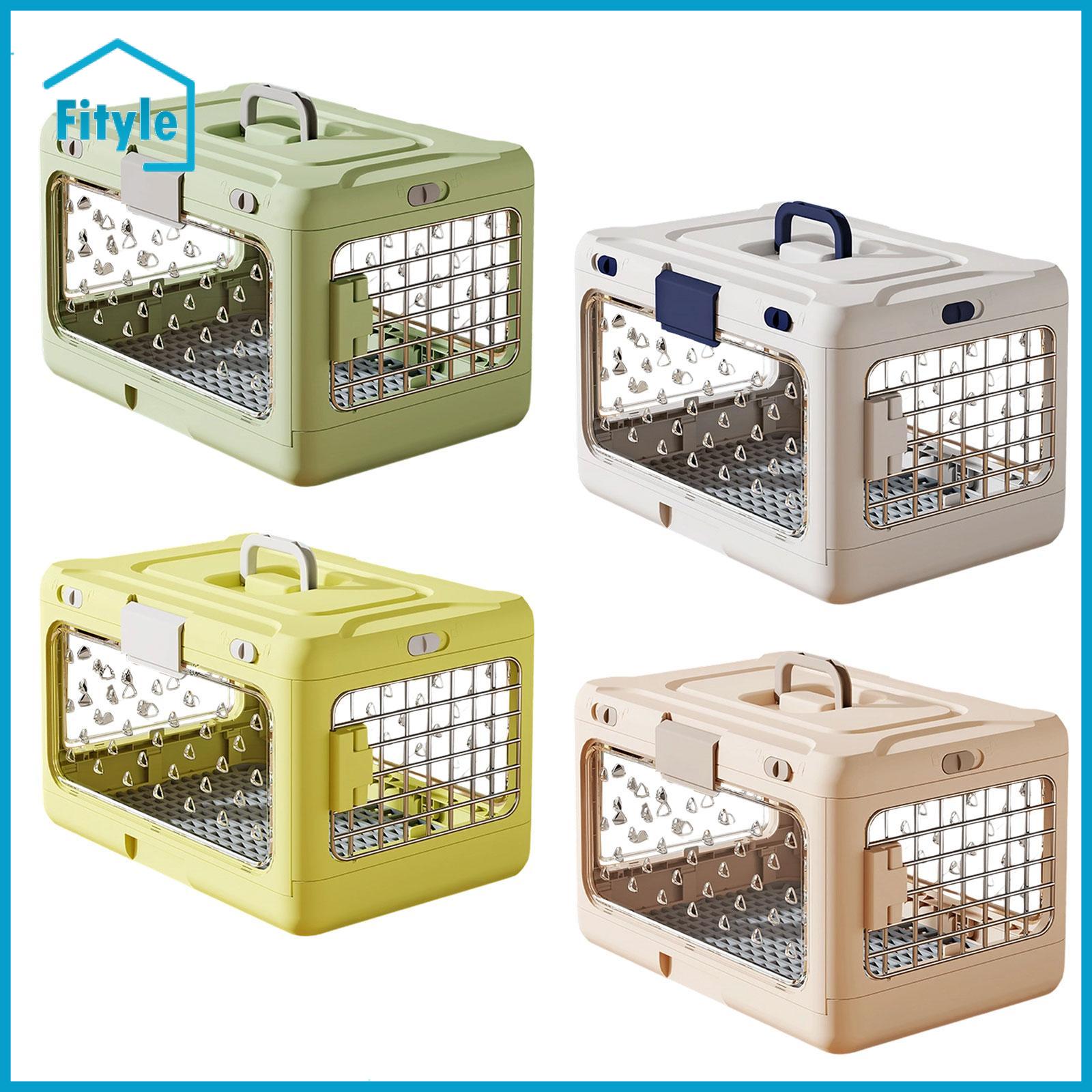 Folding Puppy Crate Pet Carrier Foldable Hard Sided Heavy Duty Breathable Reusable for Airline Cat Transport Box for Rabbit ราคา 3,865 บาท*ส่งฟรี