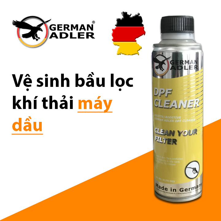 Dung dịch vệ sinh bầu lọc khí thải PDF dành cho máy dầu German Adler nhập