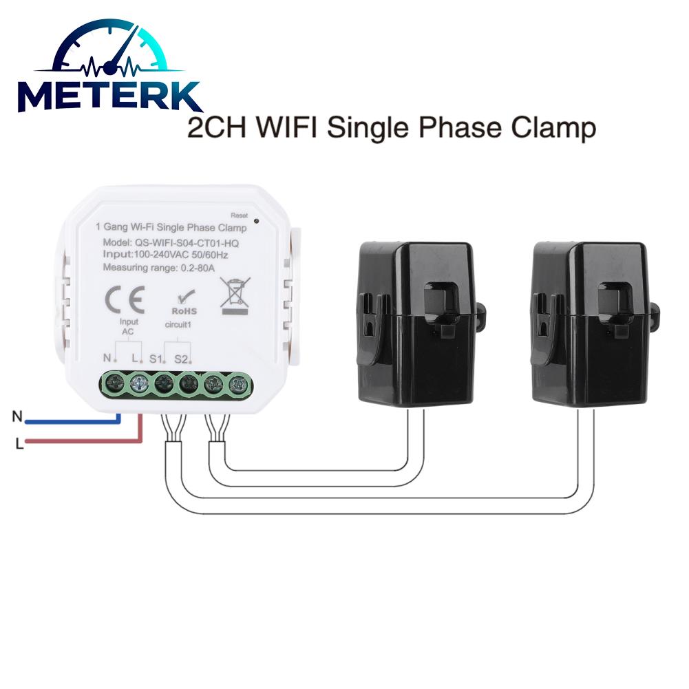 Meterk การตรวจสอบพลังงานบ้านอัจฉริยะ เครื่องวัดการบริโภคเฟสเดียว จอแสดงผลข้อมูลแบบเรียลไทม์สำหรับระบบไฟฟ้าโซลาร์เซลล์พลังงานแสงอาทิตย์ เข้ากันได้กับแอพ Tuya อัจฉริยะ ราคา 822 บาท*ส่งฟรี
