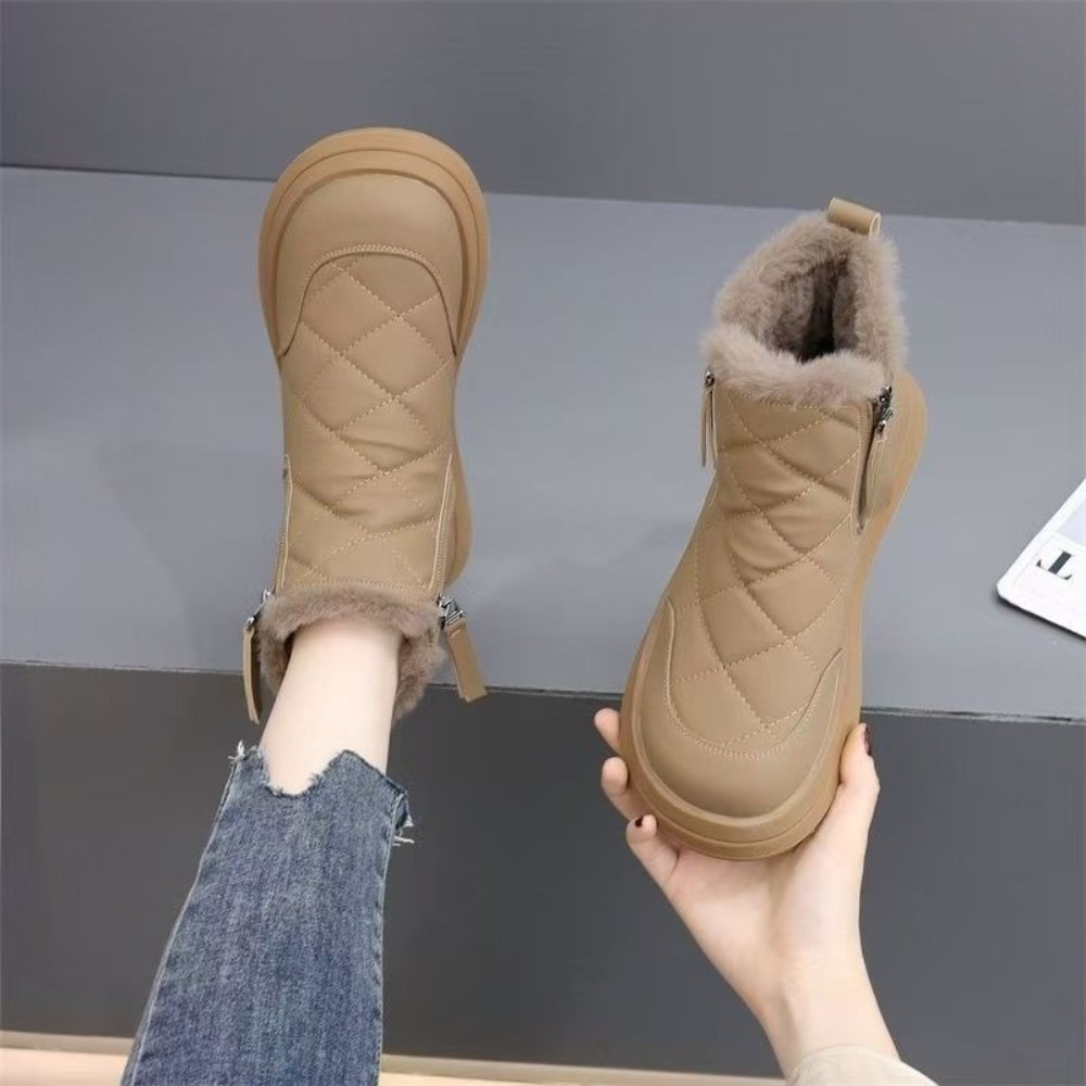 FUDESHE Ấm áp Giày tuyết Đồ nhồi bông Dày hơn Giày cao cổ  Đáy dày Giày nữ dành cho phụ nữ - 3