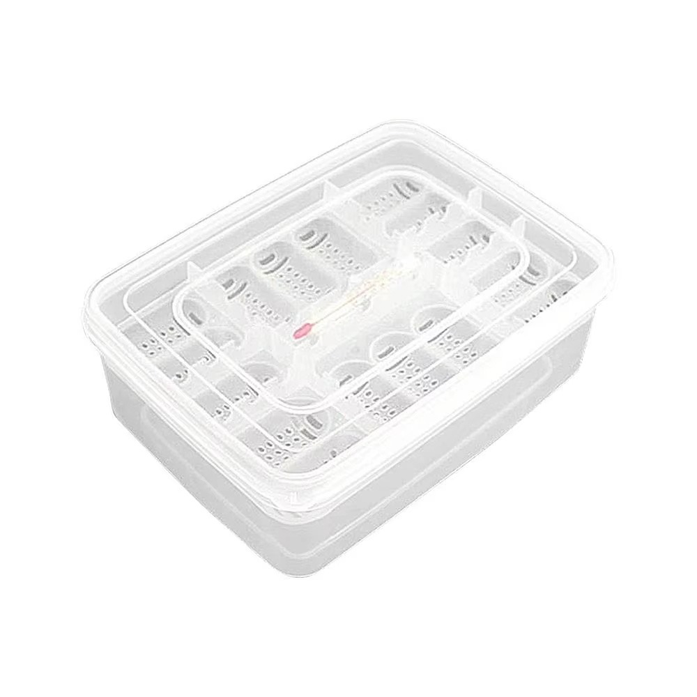ZENDO12 Trong suốt Hộp ấp bò sát 16 ô Với nhiệt kế Khay Ấp Trứng Rùa Dễ lau chùi Tái sử dụng Hộp đựng trứng bò sát Rắn - 3