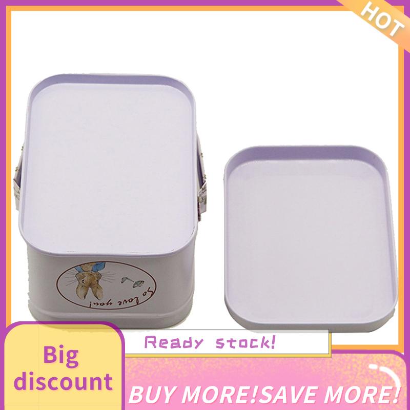 YKS Vintage nhỏ Vali lưu trữ thiếc kim loại kẹo Hộp Quà Tặng hộp Cookie Hộp quà tặng
