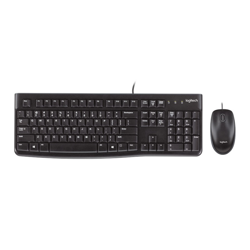 Logitech K120 Wired Keyboard And Mouse Combo Quiet typing Durable Keys Black Singapore