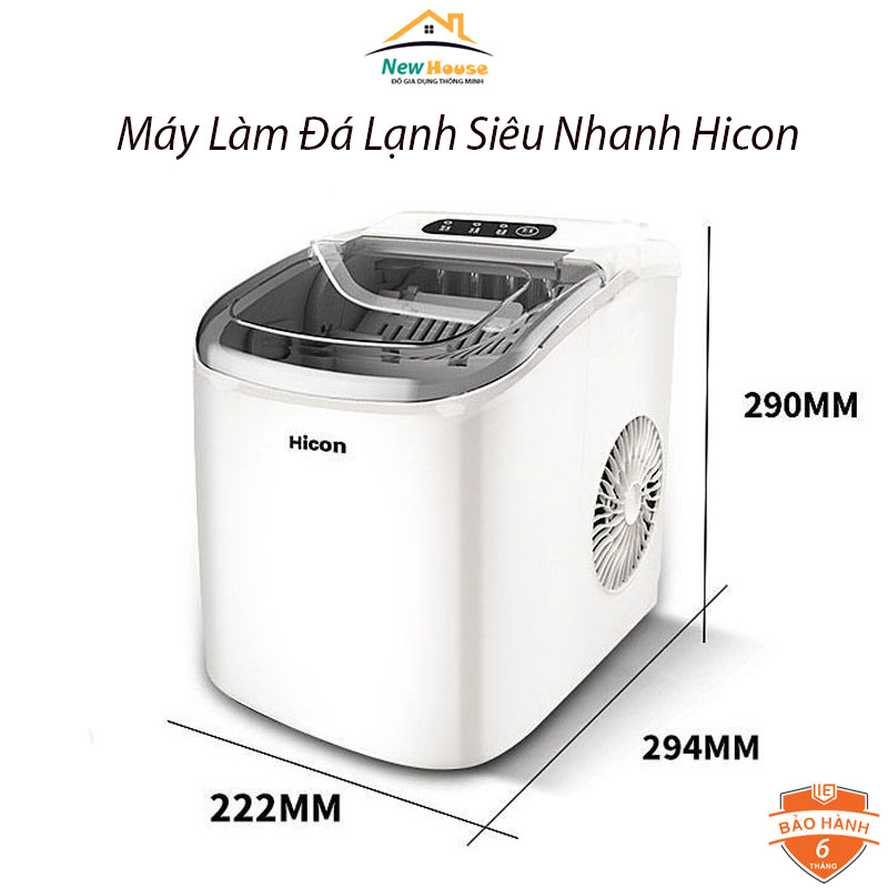 Máy Làm Đá Viên Gia Đình Xiaomi Hicon - Tủ Làm Đá Lạnh Giữ Nhiệt Mini Siêu Nhanh Hicon Chỉ Với 6 Phú