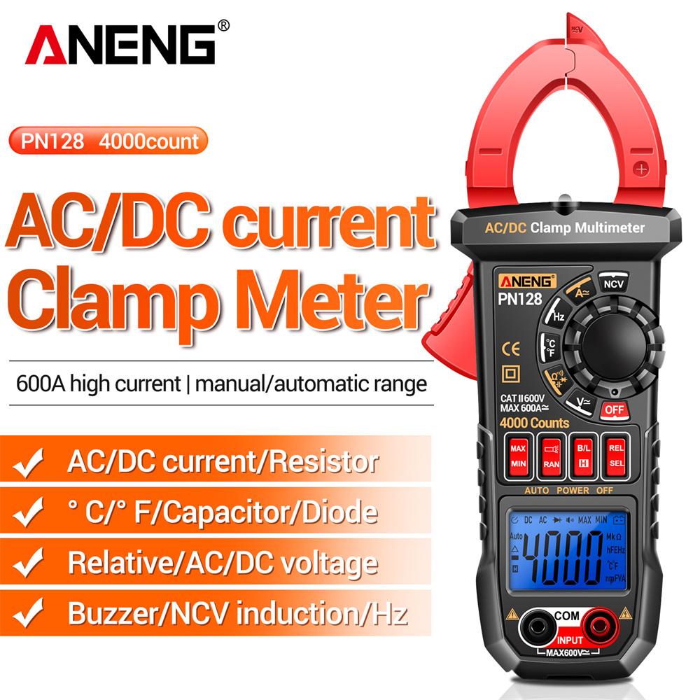 Clamp Digital Multimeter 4000 Counts ANENG PN128 NCV Multimeter LCD Screen