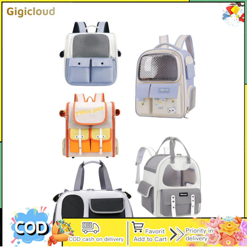 Portable Cat Carrier Backpack Breathable Pet Backpack Carrier For Cats And Dogs Dog Carrier Bag With Pocket For Outdoor Travel ราคา 593 บาท*ส่งฟรี