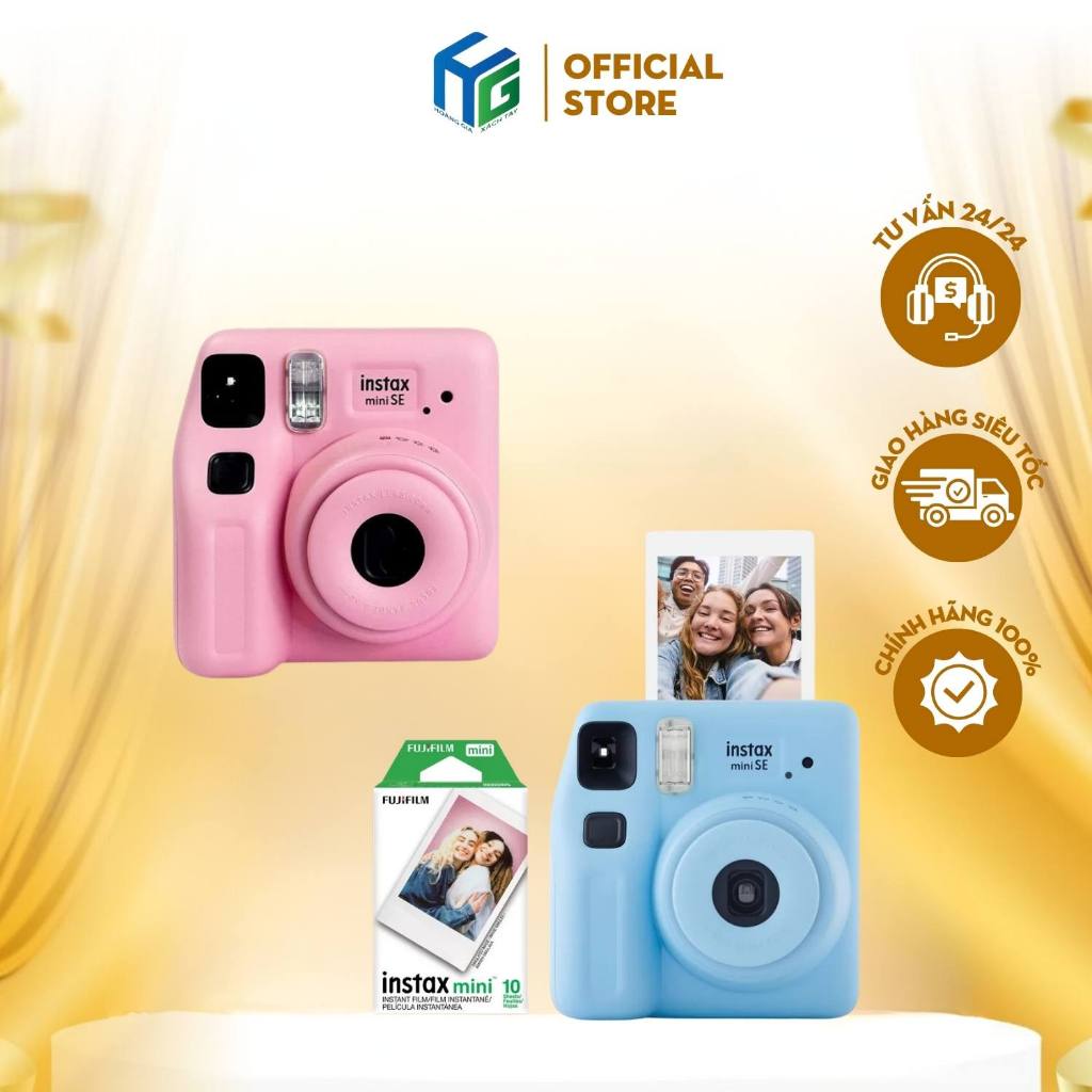 [HOẢ TỐC HCM] Combo Máy ảnh Instax Fujifilm Mini SE kèm 10 Film và pin - Chính hãng nhập Mỹ