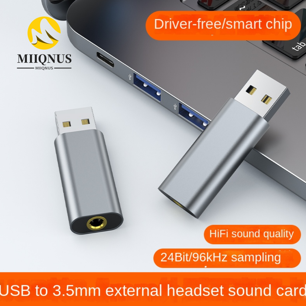 MIIQNUS 2 trong 1 Bộ chuyển đổi tai nghe 3.5mm USB sang 3.5mm Âm thanh nổi bên ngoài Bộ chuyển đổi giắc cắm tai nghe Bộ chuyển đổi âm thanh Di động Bộ chuyển đổi tai nghe có dây Dành cho máy tính xách tay/tai nghe/điện thoại di động Giá 62,000 Đồng*Miễn phí vận chuyển