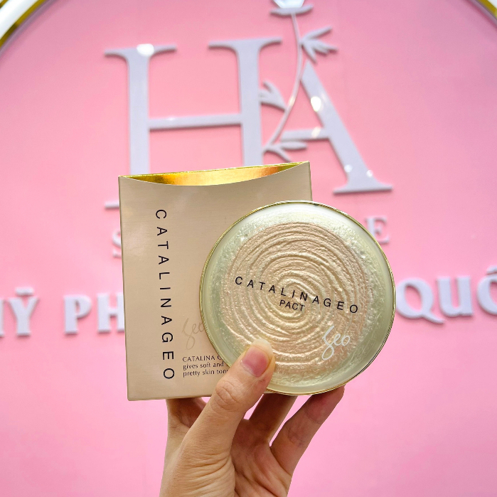 Phấn Phủ Catalina GEO Pact Vàng Và Geo Sempre Happy Please Pact