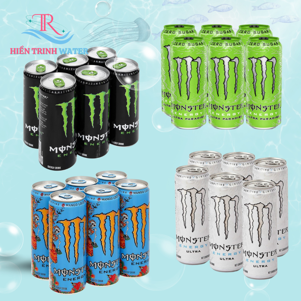 Nước Tăng Lực Monster Energy 355ml (24 Lon)-Monster Energy/ Zero Ultra/ Ultra Paradise/ Mango Loco