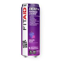 FITAID Energy Drink – Natural Caffeine BCAAs Electrolytes Vitamins Low Calorie Naturally Sweetened Clean Energy Boost No Artificial Flavors