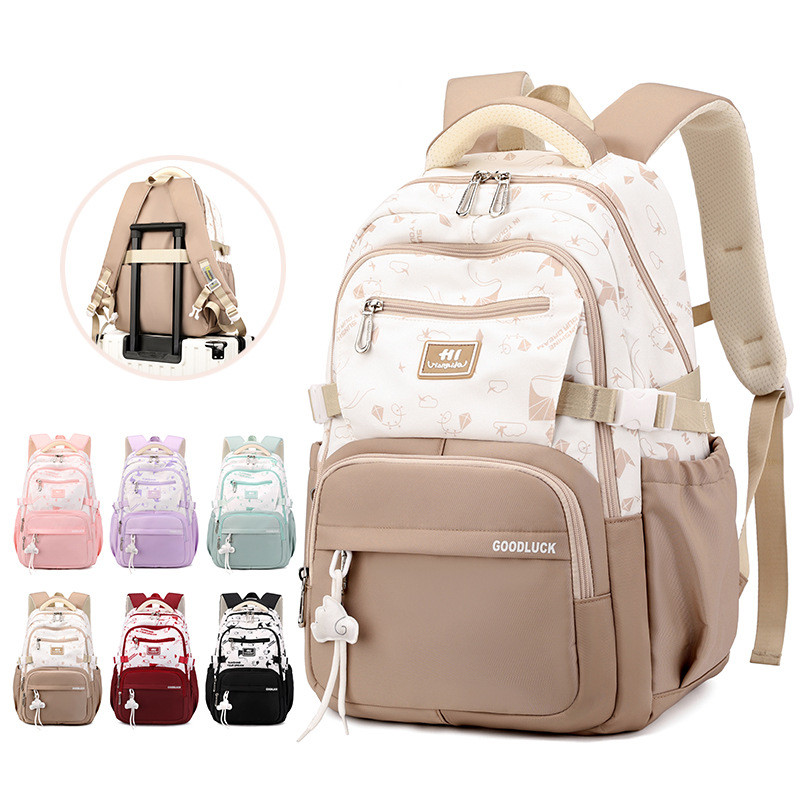 Balo xinh hàn quốc học sinh nữ cấp 2 3 đi học thời trang màu pastel vải cao cấp chống nước 9788