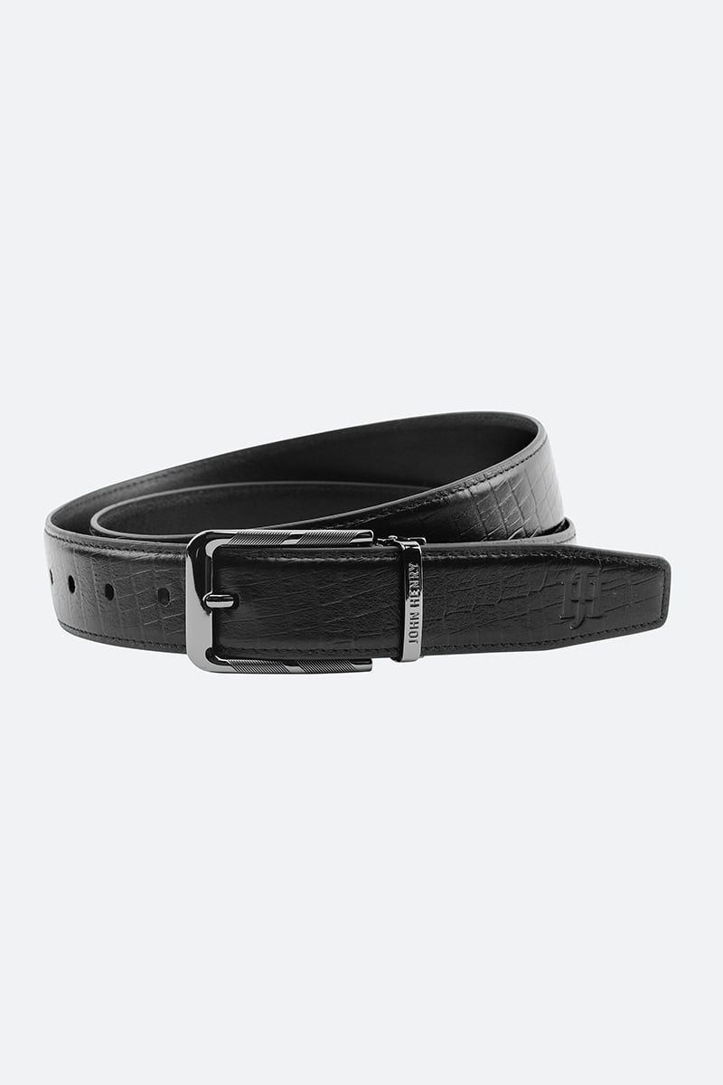 Thắt lưng nam da thuộc đầu kim , chất liệu 100% da thật john henry - be23fh37-hl