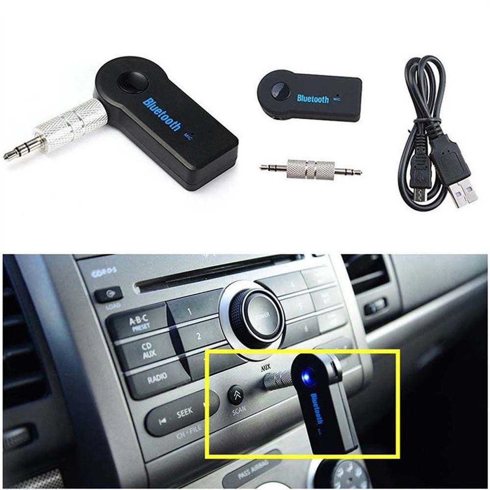 PULLBEAR Tai nghe Mini Bluetooth AUX Bộ thu âm tai nghe Giắc cắm USB 3,5 mm Phụ kiện xe hơi Âm thanh xe hơi Âm thanh Aux 5.0 Bộ phát Bluetooth Bộ thu âm thanh Bộ chuyển đổi không dây