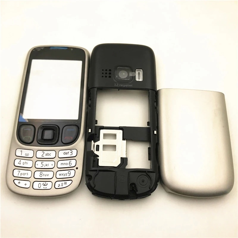 2023new cho nokia 6303c 6303i 6303 mới đầy đủ điện thoại vỏ bọc thân máy linh kiện sửa chữa + bàn phím tiếng anh