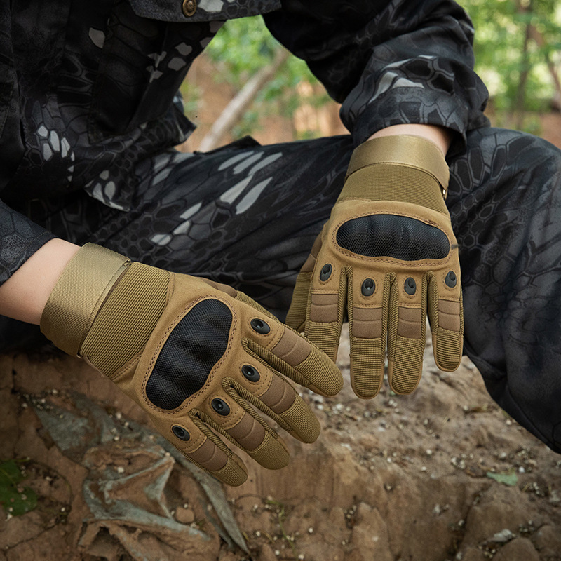Tactical Gloves Men's Special Forces Full Finger Fighting Boxing Outdoor Riding Motorcycle Sports Anti-Slip Protection Wholesale