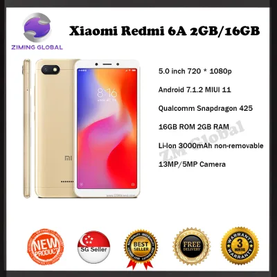 Xiaomi Redmi 6A 2GB RAM 16GB ROM Snapdragon 425 /4G/Local Seller Warranty