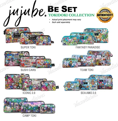 Jujube ∣ Ju-Ju-Be Be Set baglets, Tokidoki Collection ~ Options: Super Toki . Sushi Cars . Iconic 2.0 . Camp Toki . Fantasy Paradise . Team Toki . Sea Amo 2.0