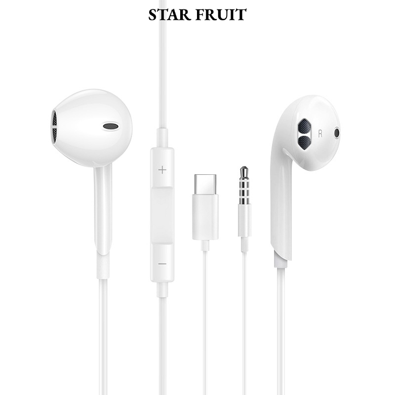  3.5mm và Loại-C cho Huawei Android Tai nghe có dây kỹ thuật số trong tai hộp pha lê tai nghe 