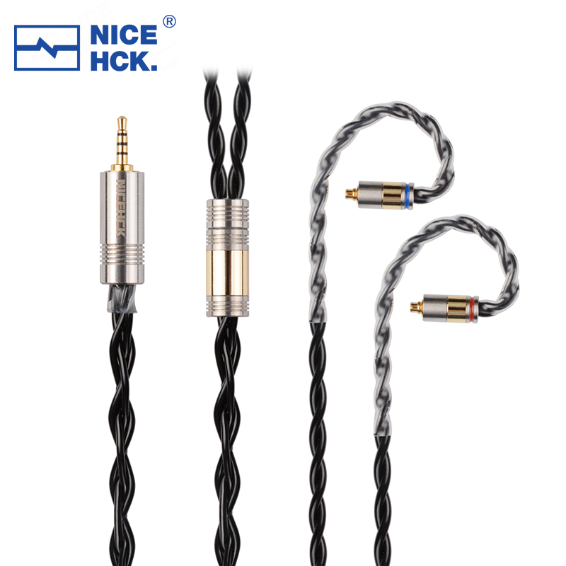 【Unique】 Nicehck Blackcat Earphone Cable Zinc Copper Alloy Soaked Upgrade Wire 4.4 Mmcx 0.78mm Qdc N