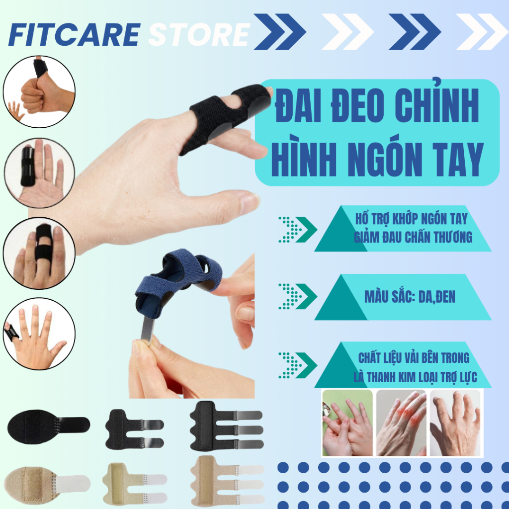 Đai đeo chỉnh hình ngón tay, nẹp trợ lực khớp ngón tay giảm đau chấn thương hỗ trợ chơi thể thao
