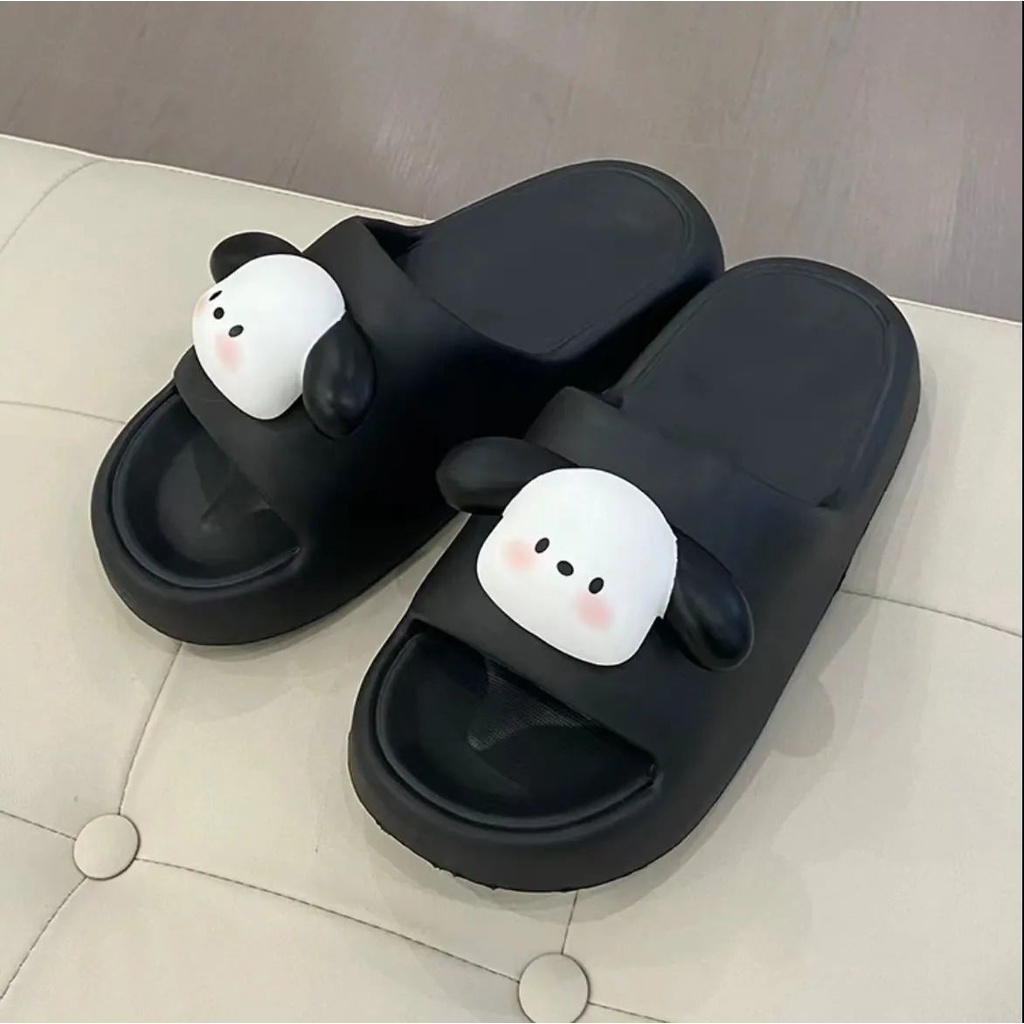 HalloweenHot SaleDép Đi Trong Nhà Dép Bánh mì Nữ cute Dép Nữ Động Vật Chó Con Đáy Dày Chống Trượt Mù