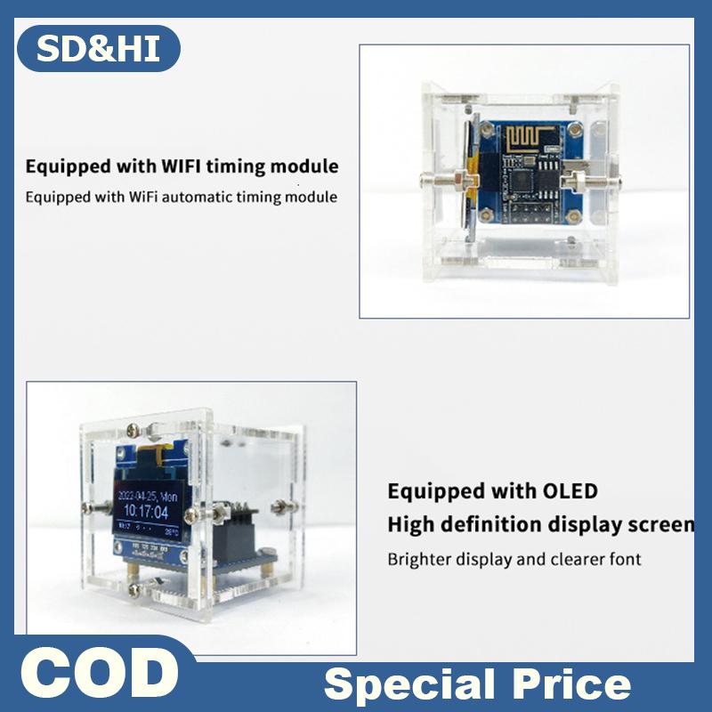 SD&HI ESP8266นาฬิกาบอกสภาพอากาศขนาดเล็ก, นาฬิกาดิจิตอล ชุดบัดกรีอิเล็กทรอนิกส์มัลติฟังก์ชั่นสถานีอากาศ ราคา 252 บาท*ส่งฟรี