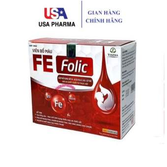 Viên bổ máu FE FOLIC - Giúp bổ sung sắt III, acid folic cho cơ thể - Hộp 100 viên