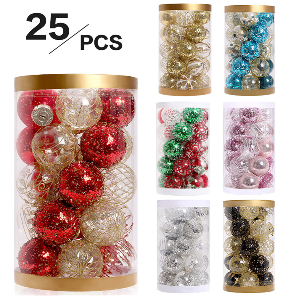Christmas Ball Assortment Festive Party Decorations Painted Christmas Balls Party Props Christmas Tree Decorations