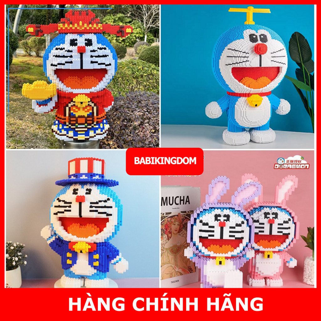 30 Mẫu Đồ Chơi Mô Hình Lắp Ráp Lego Doreamon, Pikachu, Naruto, Luffy, Mario, cáo Nick và thỏ Zootopia tặng kèm búa