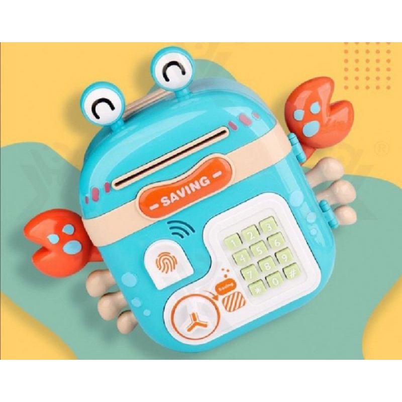 Hộp đựng tiền mini tiết kiệm có nhạc Huggies hình con cua