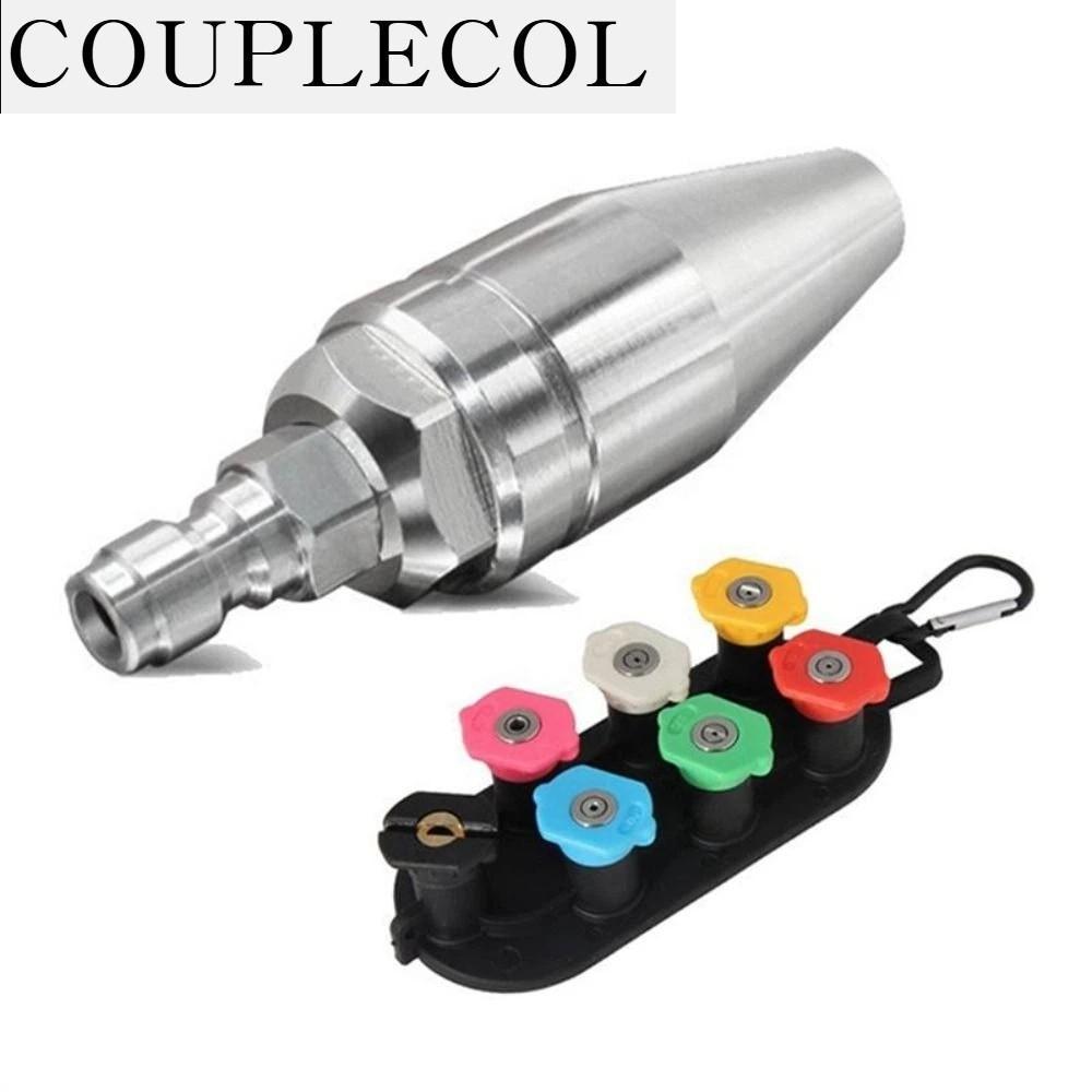 COUPLECOL Vòi phun máy rửa áp lực Vòi phun Turbo Đầu phun thông tắc cống Vòi phun Turbo Đầu phun thông tắc cống Vòi phun nước Đầu phun máy hút bùn cống Đầu phun máy hút bùn cống Sử dụng nước nóng Giá 673,337 Đồng*Miễn phí vận chuyển