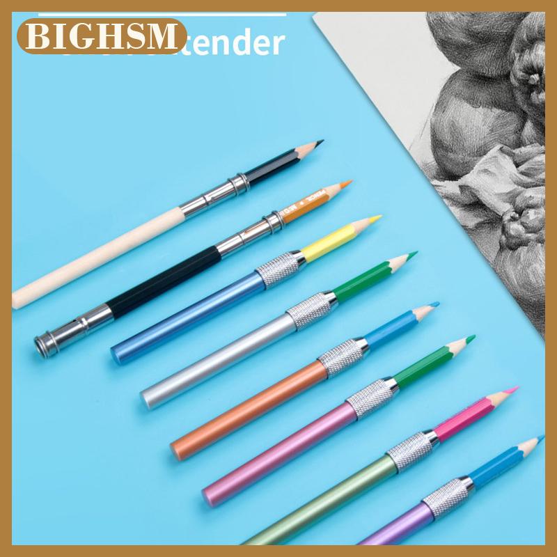 BIGHSM Kim loại ngắn bút Extender phác thảo than Extender bút chủ mở rộng Rod