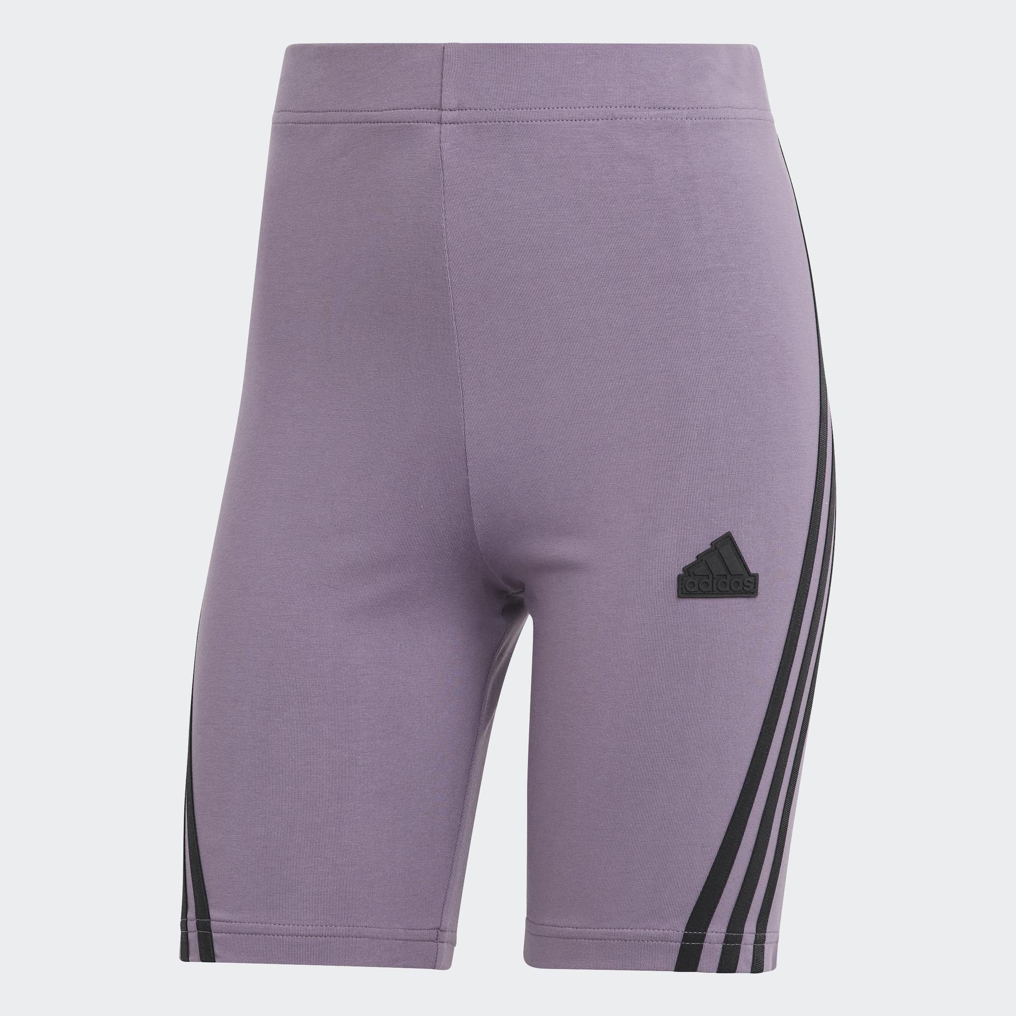 adidas Phong cách sống Quần Bike Short 3 Sọc Future Icons Nữ Màu tím IL3040
