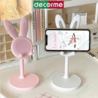 Giá Đỡ Điện Thoại Tai Thỏ Decorme, Kệ Đỡ Điện Thoại, Giá Đỡ Ipad Cute Chắc Chắn