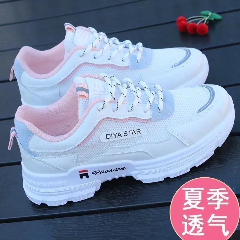 Giày lưới mùa hè giày chunky cho nữ giày thể thao thoáng khí mùa hè cho nữ giày nữ mùa xuân và mùa hè 2023 giày thể thao thường ngày mặt lưới
