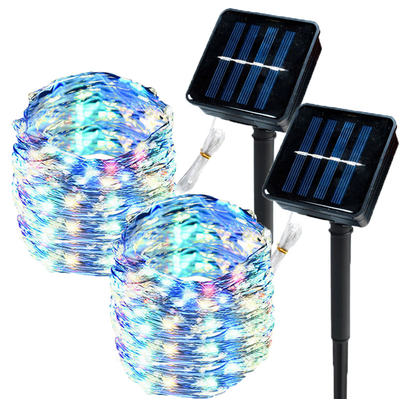 【Worth-Buy】 5m 50ledsolar String Fairy Lights Lights Waterproof Outdoor Garland Solar Power Lamp For Garden Decoration