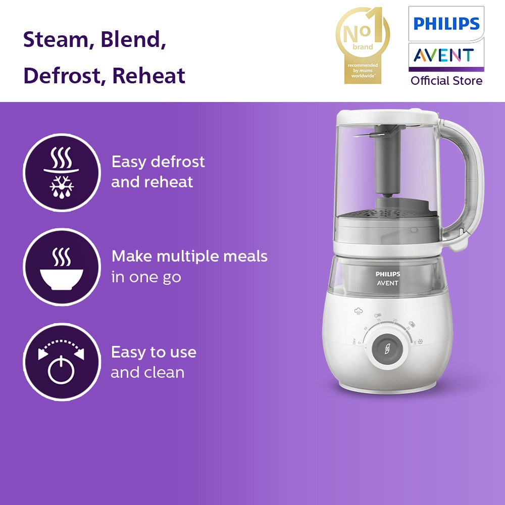 【hot sale】Philips Avent 4 in 1 Baby Food Maker (Steam Blend Defrost & Reheat) SCF883/02