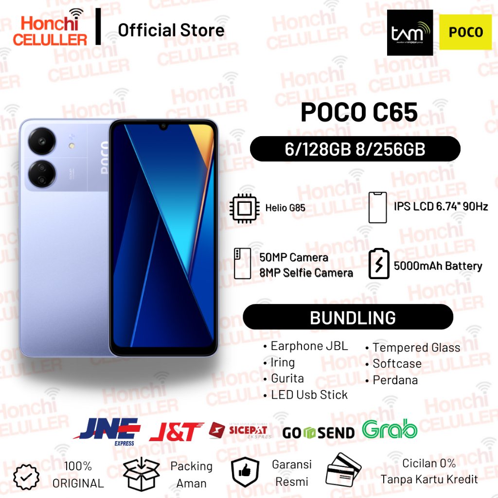 Xiaomi POCO C65 NFC 8/256GB 6/128GB Garansi Resmi Indonesia TAM Harga 1,315,000 Ringgit*Penghantaran Percuma