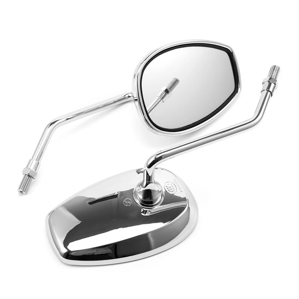 【Wireless】 10mm Motorcycle Rearview Mirrors Scooter Chrome Side Mirror For Suzuki Gn 125 Yamaha Jog Bws Bws 100 125 Vino