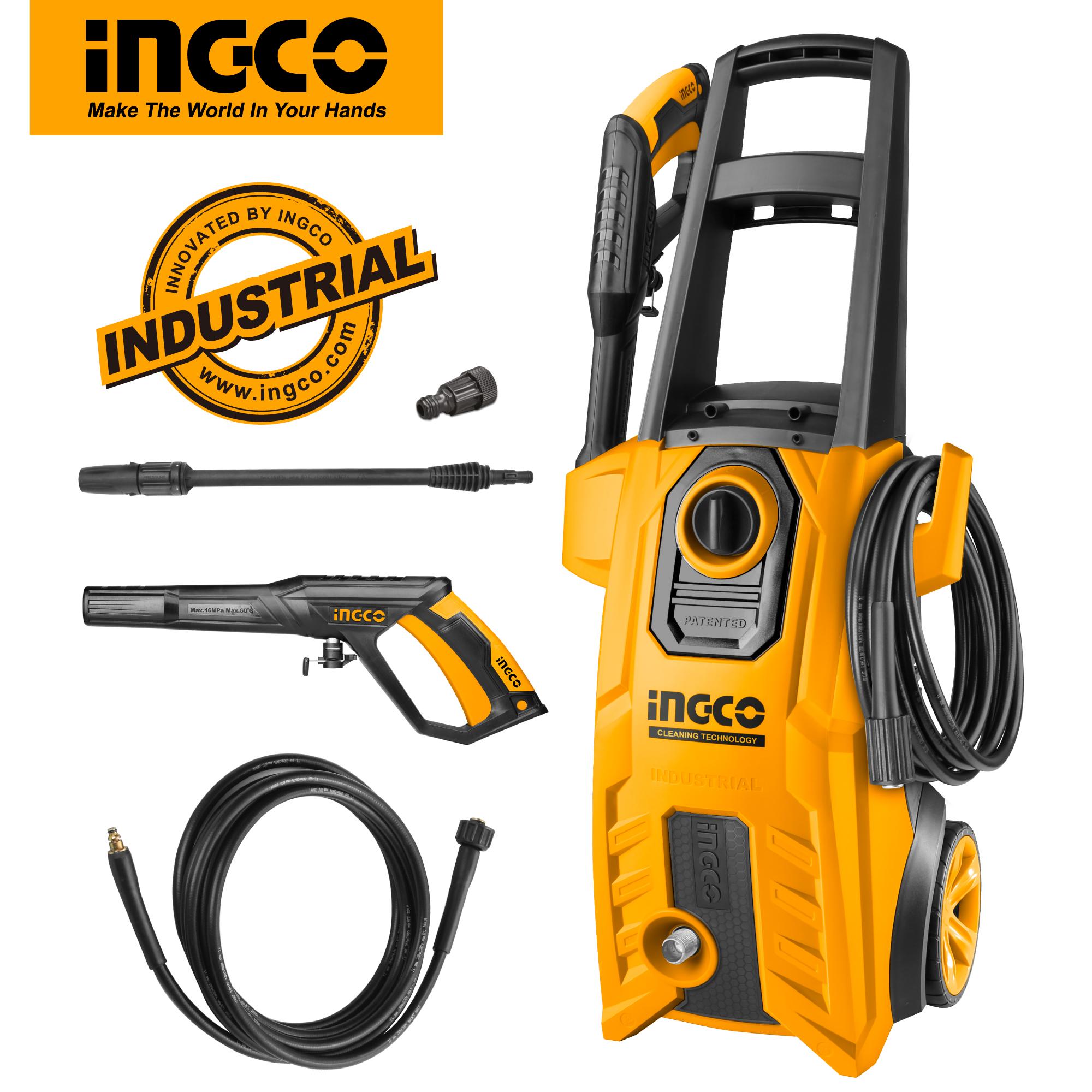 INGCO 1800W High Pressure Washer, Pure Copper Wire, 5m High Pressure Hose HPWR18008
