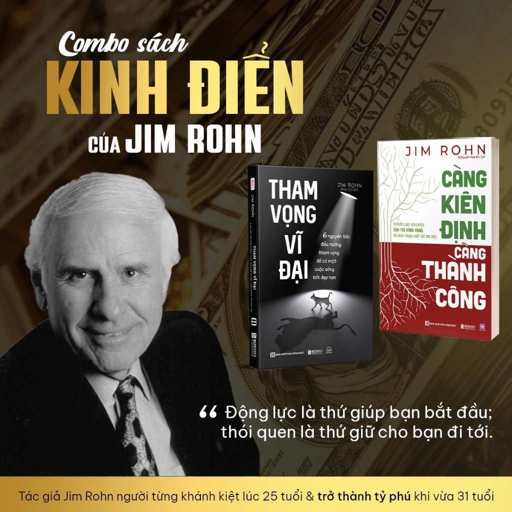 Combo Sách Tham Vọng Vĩ Đại + Càng Kiên Định Càng Thành Công -Sách Về Phẩm Chất Cần Có Để Thành Công