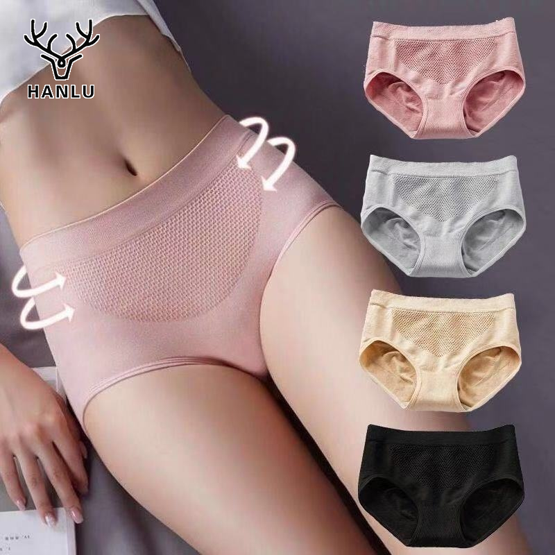 Seamless High-Waist Shaping Panties for Women with Breathable Mesh Design