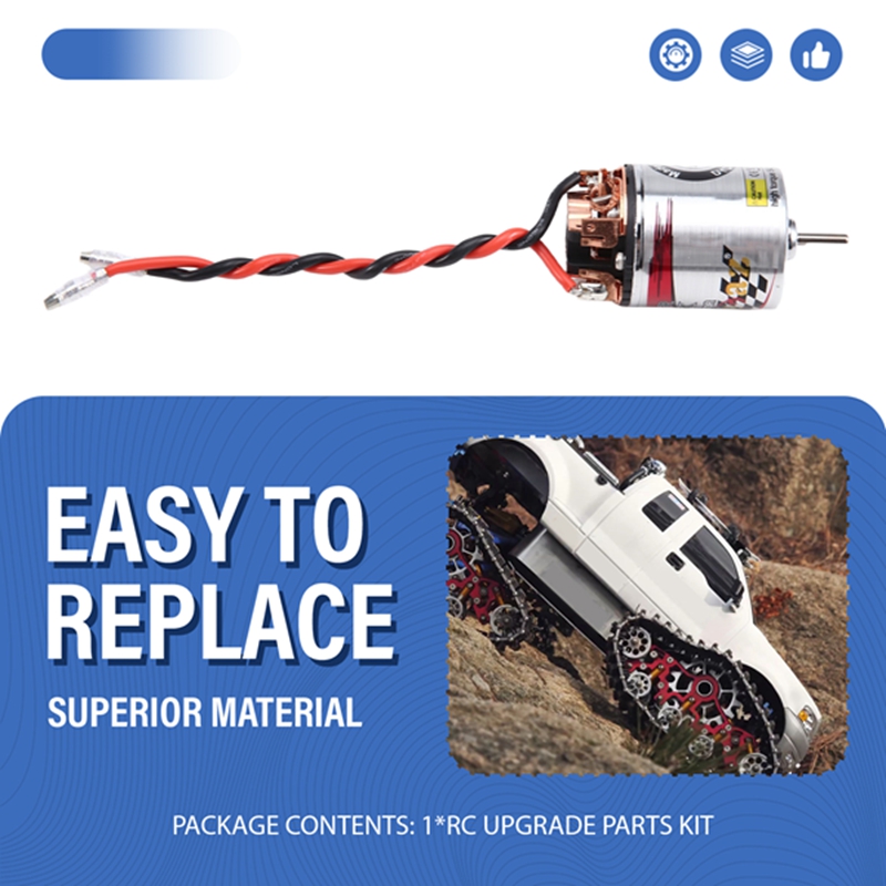 540 Brushed Motor Waterproof with Heat Sink for 1:10 RC Car Crawler SCX10 AXI03007 90046 Gen8 - 1