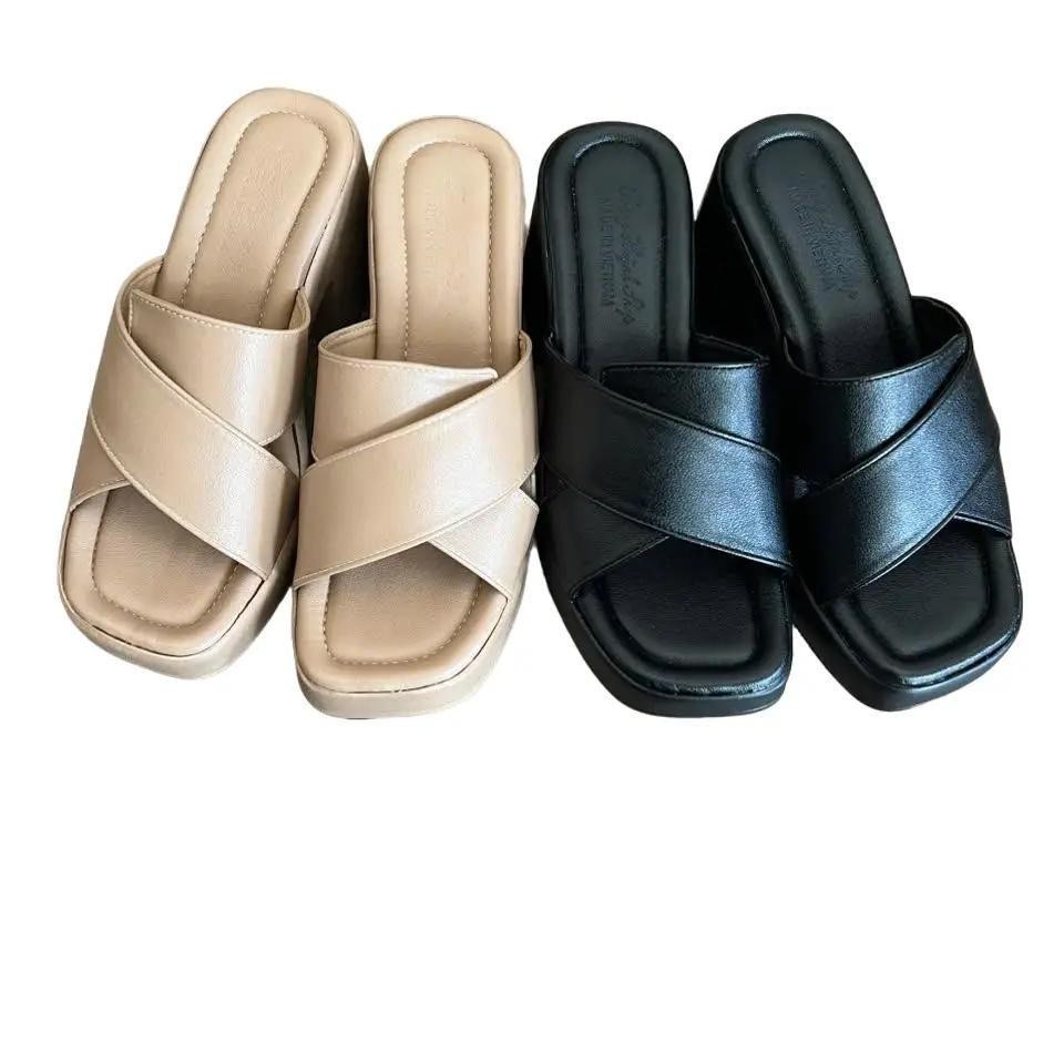 DÉP NỮ CAO GÓT- ĐẾ CAO 9CM - HAI QUAI CHÉO ( MS 034 )