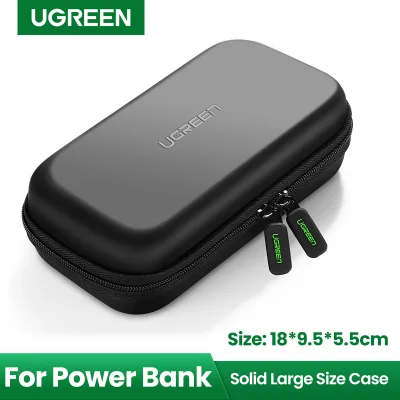 UGREEN External Storage Hard Case HDD SSD Bag for Seagate Samsung WD 2.5 Hard Drive Power Bank USB Cable Charger Power Bank Case - Large Size