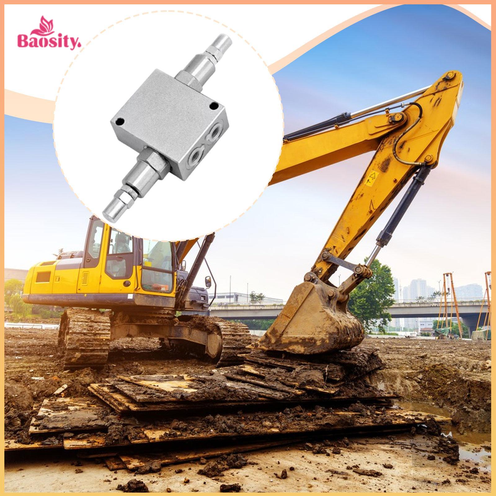 Baosity Mini Excavator Cushion Valve Kit Accessories Fittings Bidirectional Overflow Valve High Performance Direct Replace Silver Steel ราคา 6,001 บาท*ส่งฟรี