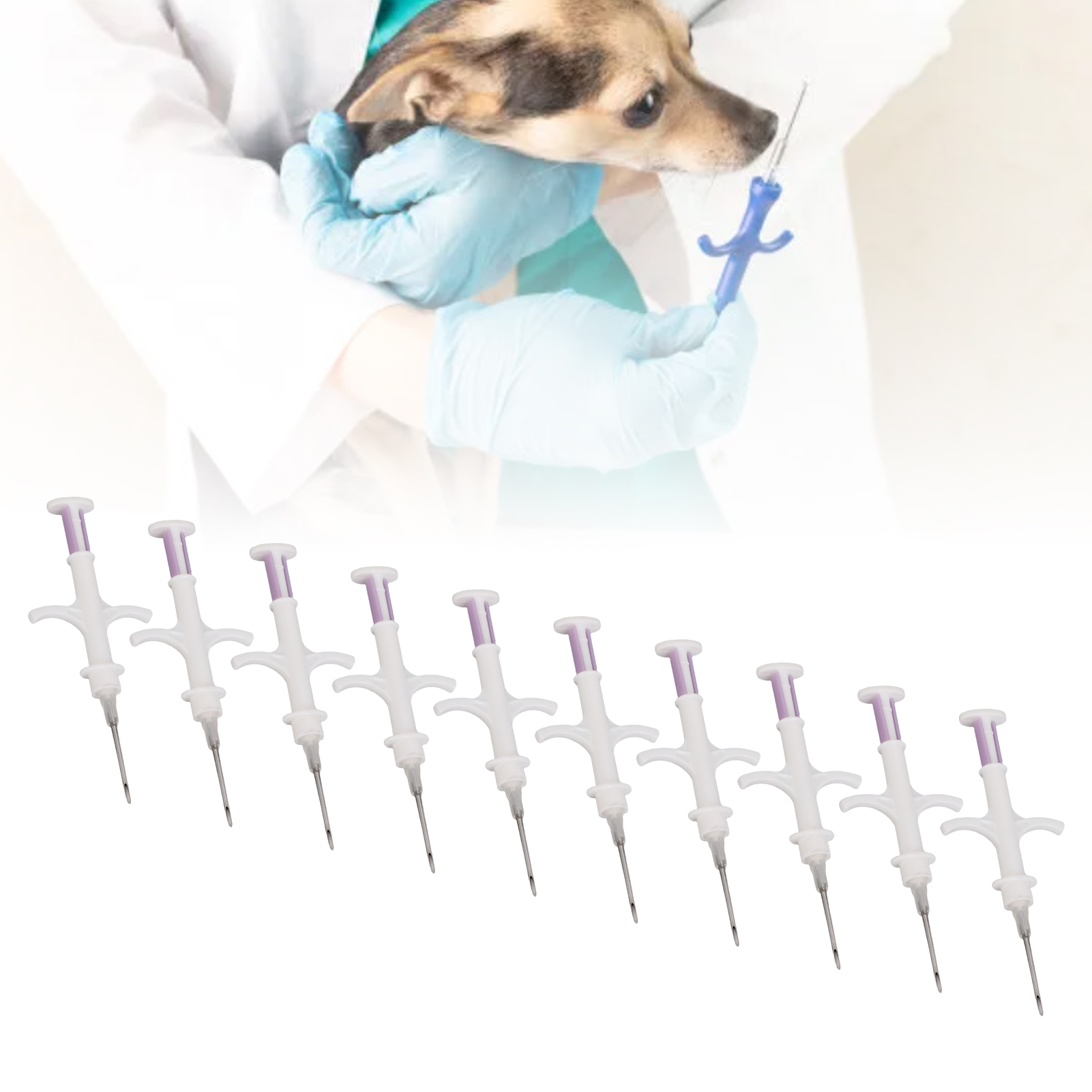 Licaevey 10 gói Universal Pet Microchip 15 chữ số chip cho chó mèo vật nuôi & chăn nuôi 134.2kHz/125kHz với 512bit lưu trữ & em4305 chip (1.25x7 mét)