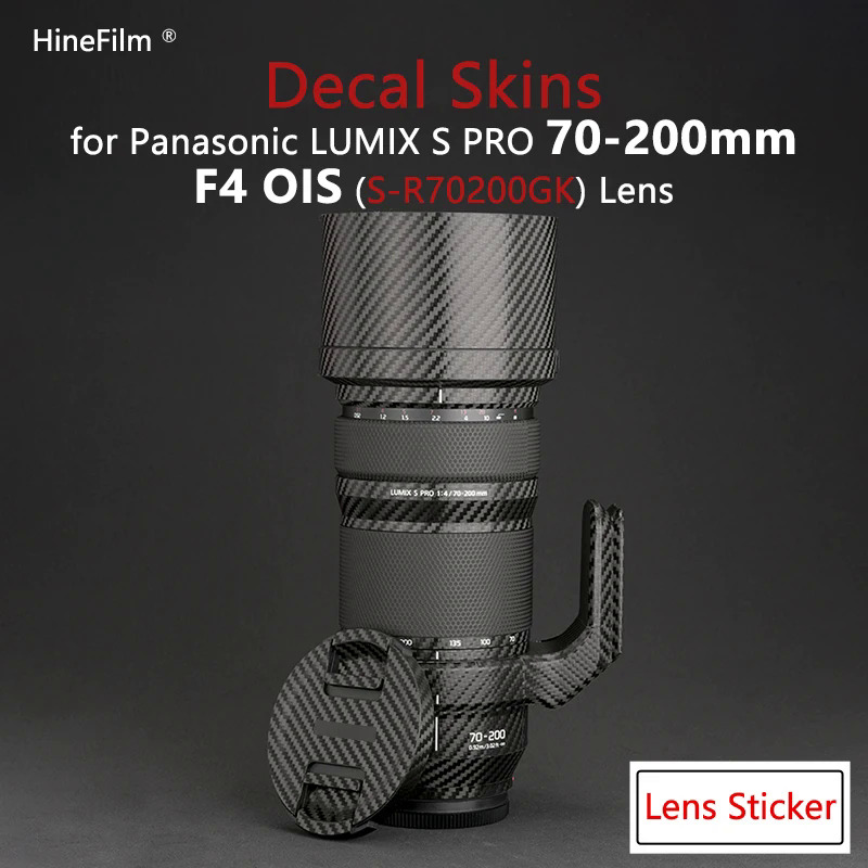 Lumix 70-200 f4 ống kính decal da cho Panasonic Lumix S Pro 70-200mm F4 o.ims ống kính bảo vệ dán bìa phim