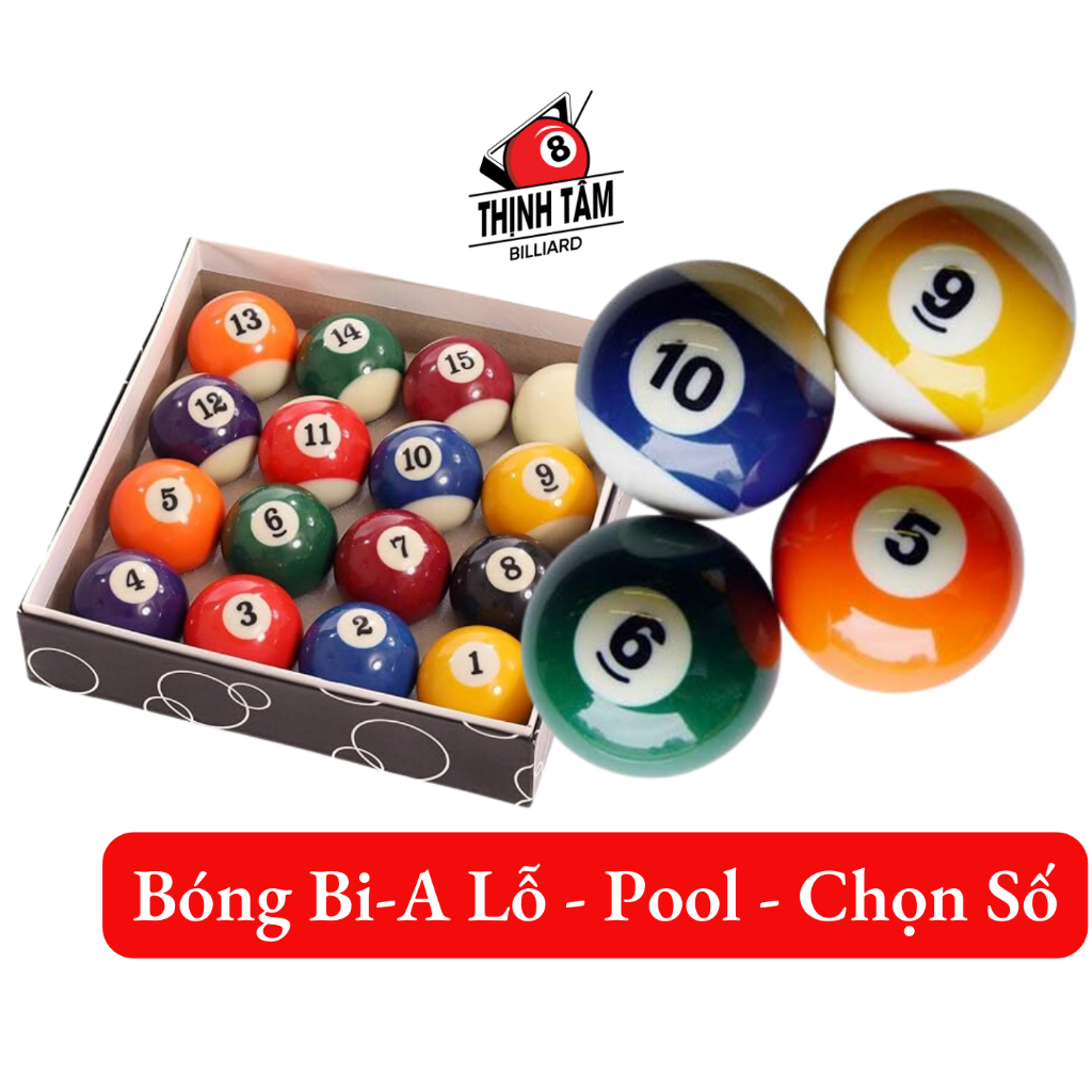 Bóng lẻ bida lỗ - bóng bi-a pool bình dân